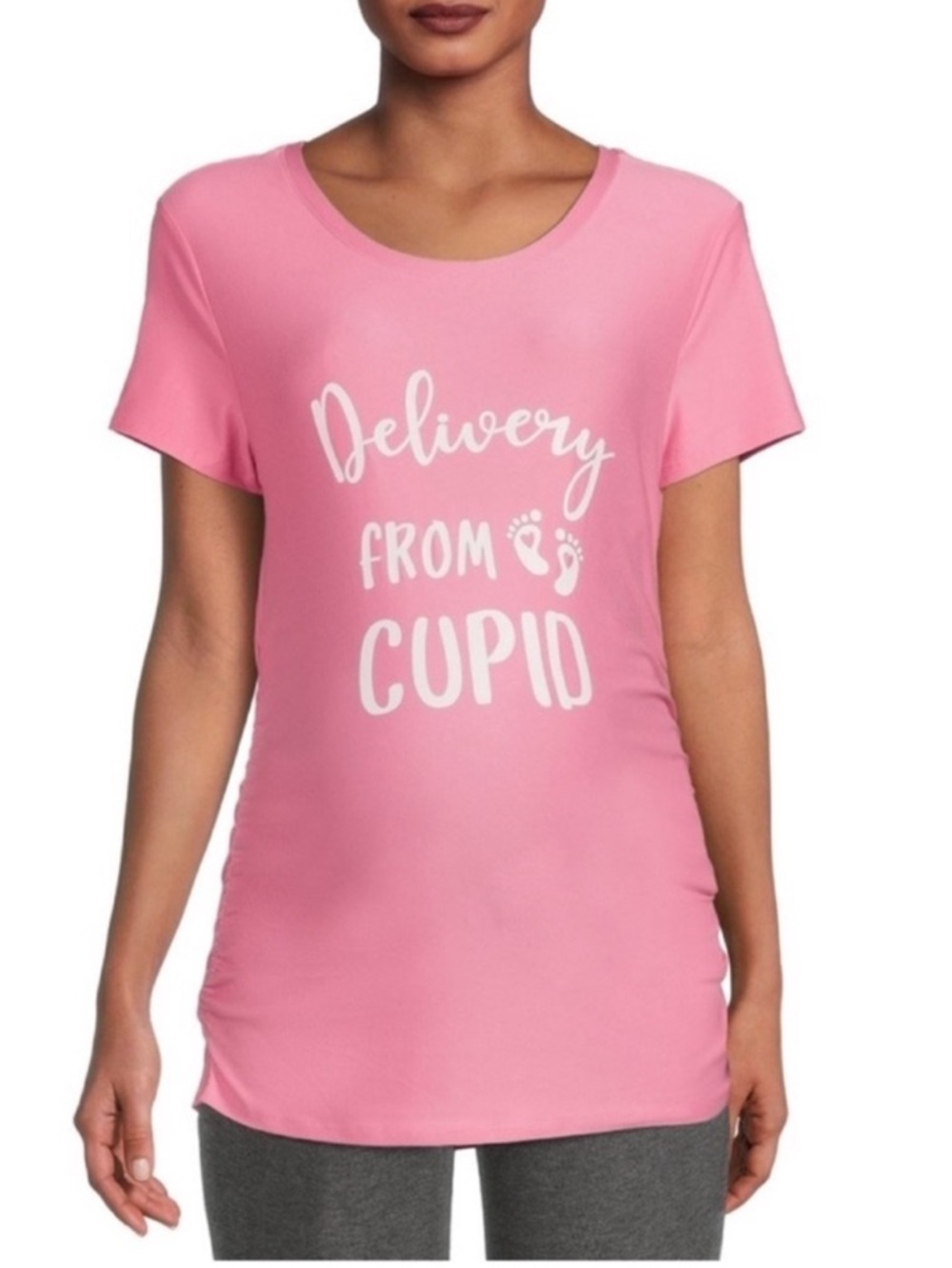 Time And Tru Womens Pink Maternity Tee XL 16-18  Pink Cupid Delivery